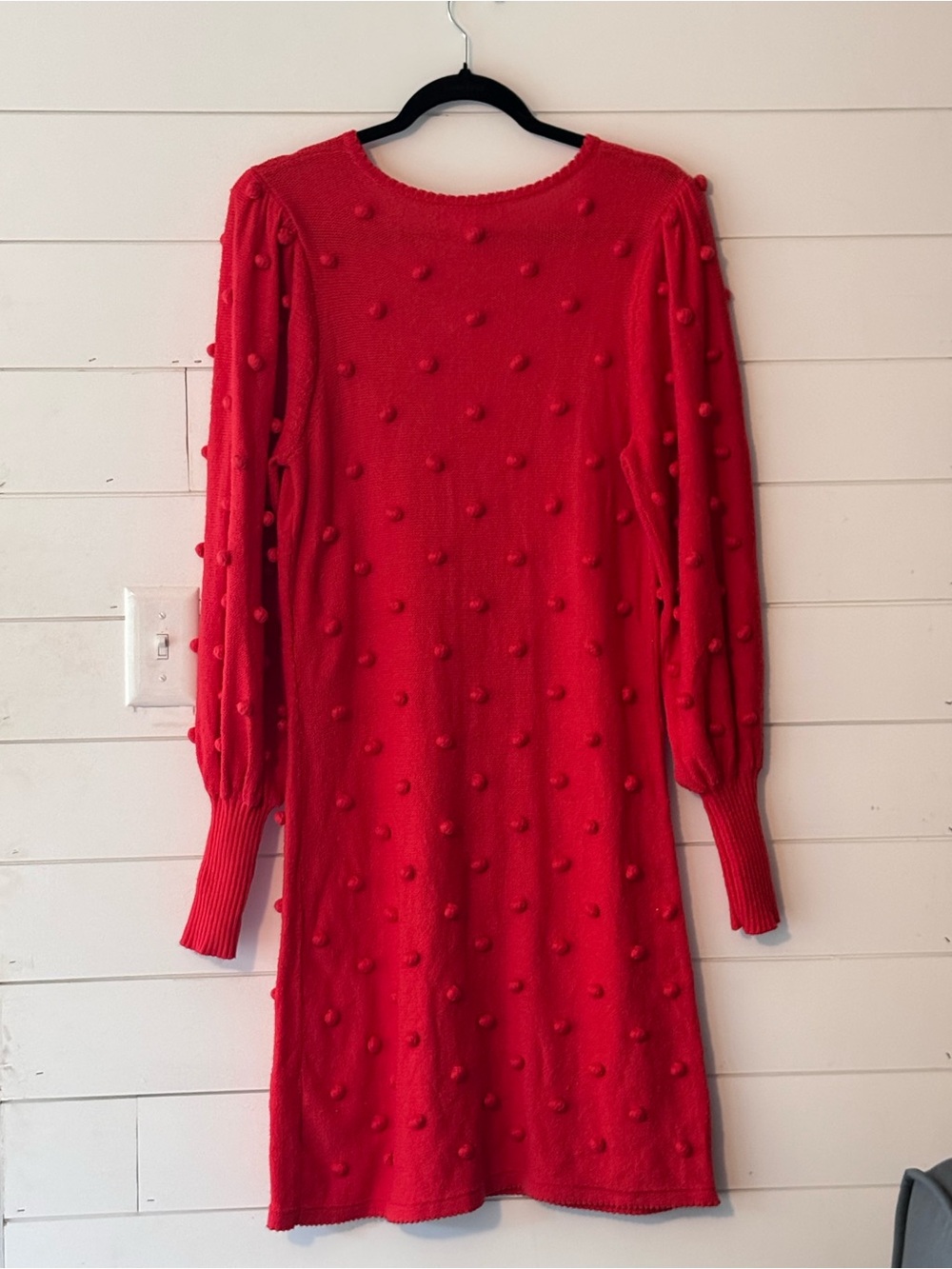 Lilly Pulitzer Red Kippa Pom-Pom Knit Sweater Dress - Picture 9 of 12